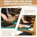 DoubleFill 1 Set Wooden and Bamboo Book Press Book Binding Tool Portable Book Binding Kits Bookbinding Supplies Book Press Bookbinding for DIY Book (12 Inch)