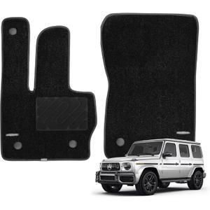 WENNEBIRD Superior Carpet Front Row Floor Mats for 2019-2025 Mercedes-Benz G-Class (W464A), 0.6-Inch Ultra-Thick, Noise-Reducing, All-Weather Waterproof Anti-Slip  2-Pc Set
