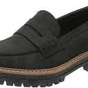 Womens Loafers Shoes Platform Chunky Penny Loafer Lug Sole Comfortable Slip On Work Office Business Casual Dress Shoes, US Size 7.5