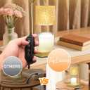 Candle Warmer Lamp with Timer Dimmer, Birthday Gifts for Women Mom, House Warming Gifts, Elegant New Home Decor, Wax Warmer for Jar Candles, Heater Lamp for Scented Wax, Amber Glass