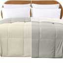 Modern Threads Down Alternative Reversible Comforter Ivory/Taupe Queen
