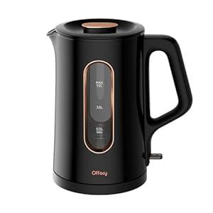 Offacy Electric Kettle, Tea Kettle Pot, Double Wall Glass Inner 1.5L/ 1200W, Hot Water Kettle Teapot Boiler & Heater with Automatic Shut Off, BPA-Free & LED Indicator Lights, Black Offacy Electric Kettle, Tea Kettle Pot, Double Wall Glass Inner 1.5L/ 1200W, Hot Water Kettle Teapot Boiler & Heater with Automatic Shut Off, BPA-Free & LED Indicator Lights, Black