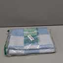 GarveeHome Checkered Light Blue 2x3 Washbale Rug Door Mat Geometric Diamond Dot Coastal Soft Low-Pile Small Rug for Bedroom Entryway Bathroom Kitchen Non-Slip TPE Backing