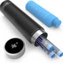 Disoncare Odyssey 3Pens Insulin Cooler Travel Case - Digital Display, TSA Approved Ice Pack, Diabetic Medical Cooler, EpiPen Bag with QR Medical Tag (Midnight Black)