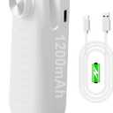 2 in 1 Mini Bag Sealer, Bag Sealer Heat Seal with Cutter, USB C Rechargeable Chip Bag Sealer Heat Seal, Portable Bag Resealer for Plastic Bags Snacks & Food Storage, Ivory White