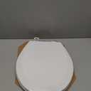BEMIS 500EC 390 Toilet Seat with Easy Clean & Change Hinges, 1 Pack Round, Cotton White