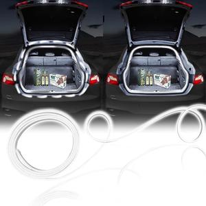 NHHEO Upgrade Dynamic Flowing Car LED Trunk Light Strip, 79Inch Universal Flexible Cutting Silicone Waterproof Neon Lights Strip, 12V Interior Ambient Lighting for Cars SUVs(White)