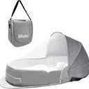 Baby Travel Bassinet Portable Bassinets: Foldable Lightweight Travel Pod Infant Co-Sleeper Bed with Mosquito and Canopy Outdoor Newborn Essentials Gift