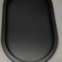 Hanobe Decorative Trays for Coffee Table : Black Oval Centerpiece Tray Wood for Farmhouse Entry Table Decor Round Bathroom Tray for Living Room Kitchen Counter