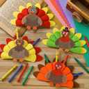 4 Pcs Thanksgiving Turkey Crayon Holder Felt Pencil Holder Turkey Desk Organizer for kids School Home Office Stationary Supplies