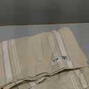 DII French Stripe Dining Table Collection Farmhouse Style Placemat Set, 13x19 Inches, Taupe/White, 6 Piece
