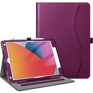 Fintie Case for iPad 9th / 8th / 7th Generation (2021/2020/2019) 10.2 Inch - [Corner Protection] Multi-Angle Viewing Stand Cover with Pocket & Pencil Holder, Auto Sleep Wake, Purple