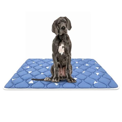 Dog Crate Mat, Ultra Soft Dog Bed Mat for Sleeping with Anti-Slip Bottom, Washable Kennel Pad for Large Medium Small Dogs Breeds with Cute Prints and Dark Colored to Hide Stains (36" X 36")