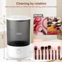 Electric Makeup Brush Cleaner, 6500RPM Automatic Makeup Brush Cleaner Machine, Portable Design with 1800mAh Rechargeable Battery for Makeup Brushes, Perfect Gift for Makeup Lovers