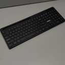 Wireless Keyboard and Mouse Combo, MARVO 2.4G Ergonomic Wireless Computer Keyboard with Phone Tablet Holder, Silent Mouse with 6 Button, Compatible with MacBook, Windows (Black)