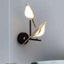 Bird Wall Sconce, Fun Wall Light with Acrylic Shade, LED Birds Wall Lamp, 3000K Art Deco Wall Mount Lamp (2 Lights)