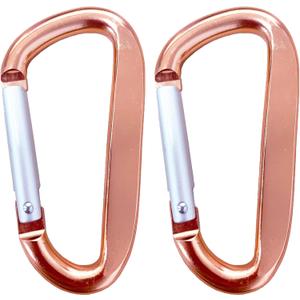 Cute Carabiner Clip, 3" Aluminum Alloy Caribeener D Ring, Spring Snap Hook for Keychain Clip