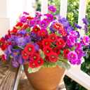 2 x Dahlia Artificial Flowers for Outdoors Decoration, 6 Bundles Silk Flowers Fake Plants Realistic UV Resistant Faux Flowers for Outdoor Planters Front Door Yard Garden Patio Outside Home Indoor, Mix