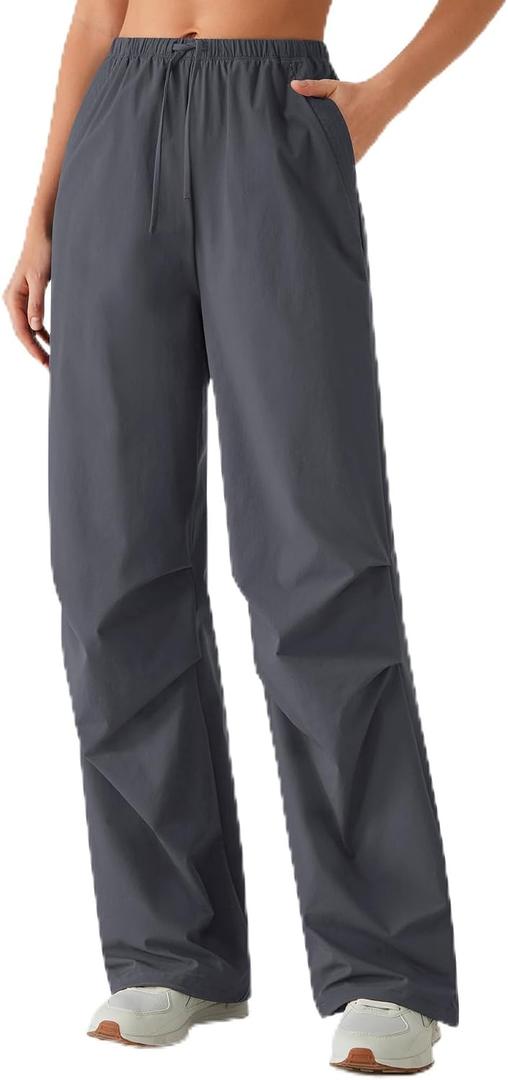 G4Free 31" Women's Hiking Pants Water Resistant Quick Dry Lightweight Parachute Pants Outdoor Casual UPF 50+, Medium