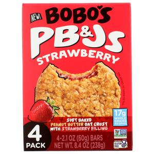 Bobos Oat Bars Bars PB&Js Strawberry 4Pk 8.4 OZ (EXP 04/15/26)