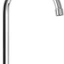 6 Inch Gooseneck Faucet Spout Replacement Fits for Most T&S Faucets, 360 Stainless Steel Commercial Faucet Swivel Spout for 1 or 2 Bay Compartment Sinks