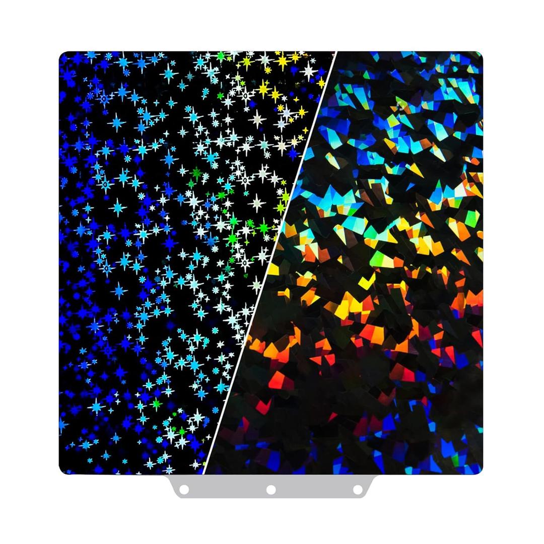235x235mm Confetti + Galaxy Build Plate for Flashforge Adventurer 5M/ 5M Pro/AD5X 3D Printer, Spring Steel Plate for Neptune 3 Pro/4, Kobra, Ender 3/3 Pro/3S/3v2, CR 20/CR 20 Pro, Ender 5/5 Pro, 235x235mm(magnetic base)