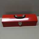 MANUFORE 16" Metal Tool Box Lightweight and Sturdy Storage Box Made of Heavy Steel and Nicely Finished and Painted
