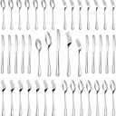 MUTNITT Only 21 Pcs Silverware Set Service for 6,Premium Stainless Steel Flatware Set,Mirror Polished Cutlery Utensil Sets,Durable Kitchen Eating Tableware Sets,Include Fork Knife Spoon,Dishwasher Safe