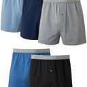 Hanes Men's Underwear Boxers Pack, 5 Pairs, Cool, & Breathable Cotton Boxers for Men, Moisture-Wicking Underwear. Size XL