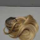 Long Blonde Wig for Women Layered Wavy Wig with Bangs 24 Inch Ombre Blonde Wigs Curtain Bang Synthetic Wigs for White Women Blonde Wig with Dark Roots Curly Hair Replacement Wigs for Daily Party Use