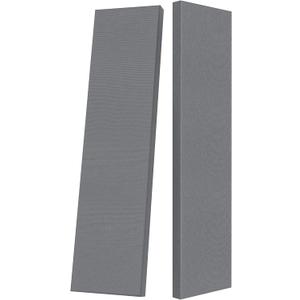 2” Thick Acoustic Panels with Hanging Brackets to the Wall, 2 PCS 47.2” x 11.8” Fiberglass Sound Absorbing Panels for Home Theater Church Office Wall or Ceiling, Light Grey