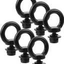 Antrader Lifting Shoulder Eye Bolts,6 Sets Eye Bolts with Nuts M8 Stainless Steel Machinery Shoulder Lifting Eye Bolt Lifting Ring Threaded Eyebolts with Lock Nuts,Lock Washers, Flat Washers