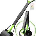 TIMINGILA 33" Long Handle Portable Pet Pooper Scooper for Large and Small Dogs,High Strength Material and Durable Spring,Great for Lawns, Grass, Dirt, Gravel (Green)
