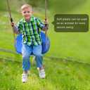 SELEWARE Heavy Duty Swing Seat for Adults Kids Tree Swing with Weather Proof Ropes Swing Set Accessories for Backyard Patio Garden Playground, Height Adjustable Blue