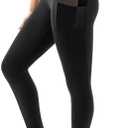 SINOPHANT High Waisted Leggings with Pockets Women, Full Length Capri Buttery Soft Stretchy Yoga Pants, Size M