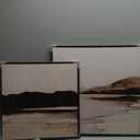 Framed Neutral Abstract Wall Art for Living Room, Set of 4 Piece Modern Landscape Canvas Artworks, Minimalist Black and Gray Painting Prints for Bedroom Dining Room Hallway Home Office Wall Decor (32" H x 60" W)