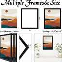 Black 20x24 Picture Frame Set of 3, High Transparent Frame for 20 By 24 Photo Collage Canvas Poster Size Wall Mount and Tabletop Horizontally Vertically (Black, 20 x 24 inches)