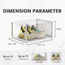 Pinkpum XXL Larger Shoe Storage Boxes Fit Size 14, Clear Plastic Stackable Shoe Organizer 12 Pack Sneaker Storage for Sneakerheads Shoe Containers, 12 Pack XX-Large
