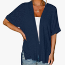 MEROKEETY Womens 2025 Summer Lightweight Cardigan Short Sleeve Open Front Casual Loose Cover Ups, Size XXL