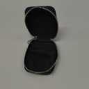 HARFINGTON Earbuds Cases, Earphone Case Holder, PU Leather Ear Buds Case Zipper Organizer Small with Mesh Pocket for USB Cable, Wireless Wired Earphones, Black