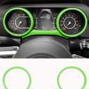 Savadicar Green Interior Accessories - Instrument Panel Trim Set for 2018-2023 Jeep Wrangler JL JLU 4XE & Gladiator JT - Solid Color Interior Decor Upgrade Option, 3-Piece