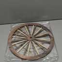 Qunclay 2 Pcs Wagon Wheel Decor Wooden Western Cowboy Party Decorations Vintage Rustic Wagon Wheel Wood Cartwheel Decor for Bar Garage Indoor Outdoor (Brown,12 Inch)