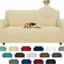 ZNSAYOTX Super Stretch Couch Cover (72"-92") Universal Sofa Covers with Elastic Bottom, Dog Cat Pets Friendly Washable Furniture Protector Fitted Sofa Slipcovers Stay in Place (Sofa)