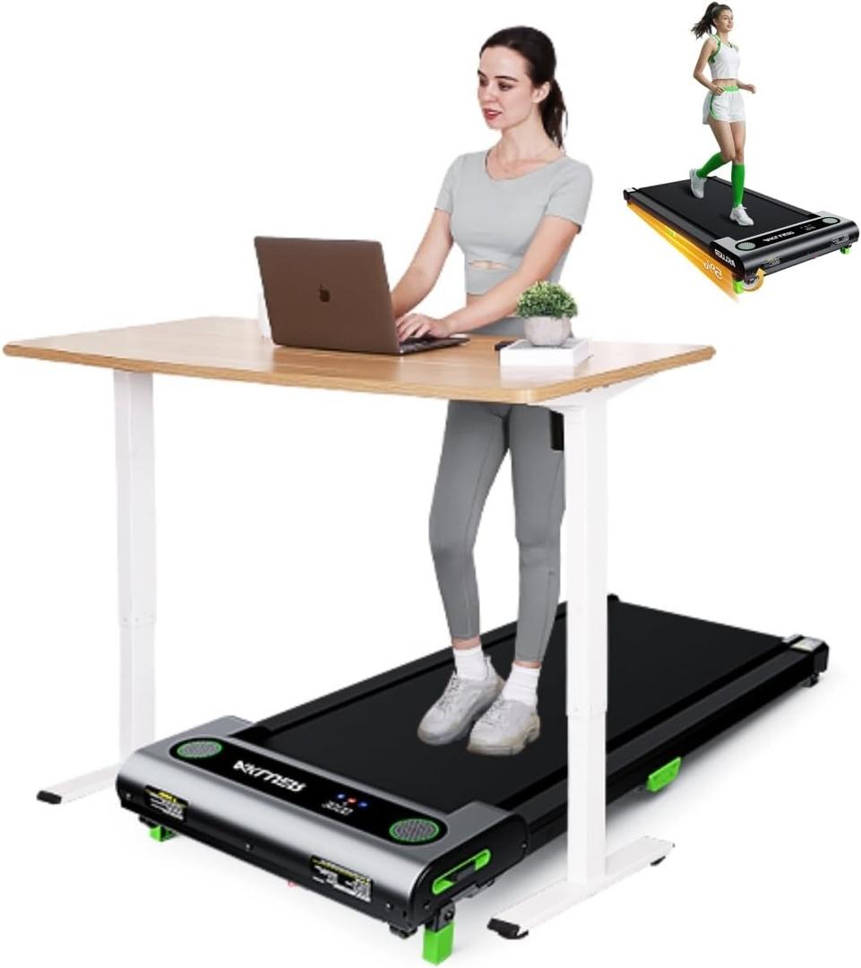Walking Pad with Incline, Akluer Incline Treadmills for Home, 2.5 HP Under Desk Treadmill Small with Remote Control, Walking Pad Small Treadmill with LED Display (Jet Black)