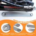 TSP-1 & TSP-2DP Transom Support Plate Kit for Top & Lower Bolt Holes 15"x2" & 12"x2" with 10" Hole Spacing 3/8" Thick Cast Aluminum 2-Pack Marine Boat Reinforcement Secure Fit