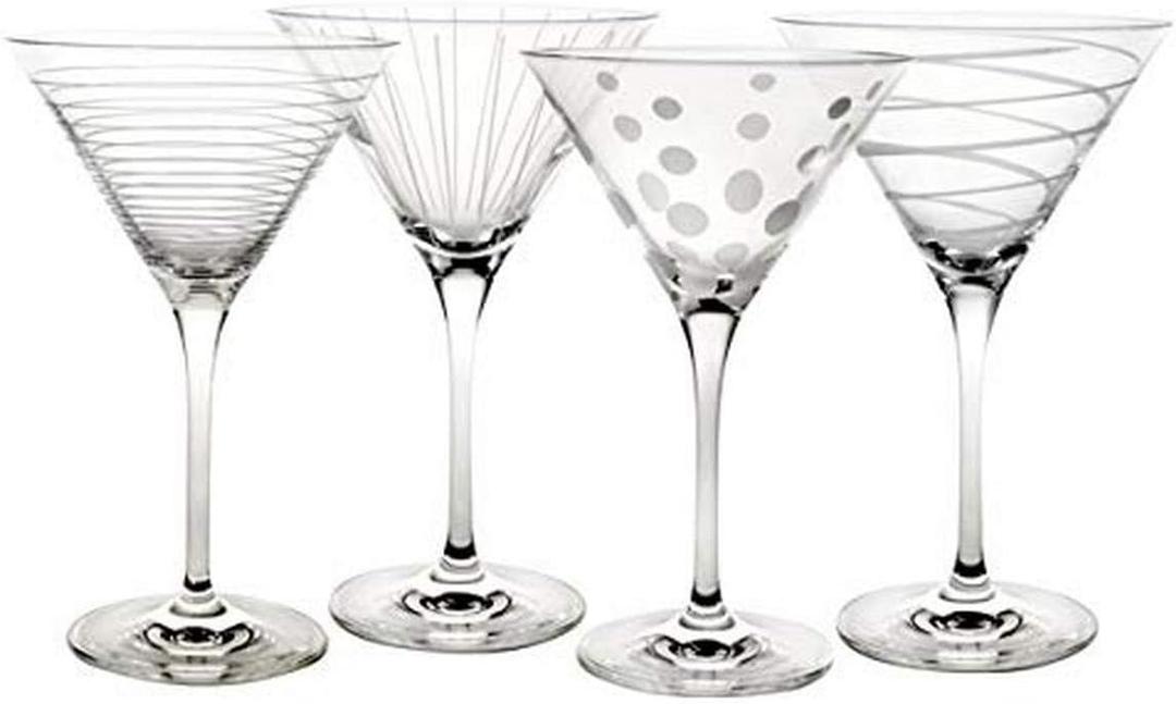 Mikasa Cheers Martini Glass, 10-Ounce, Set of 4