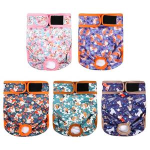 ZINGTERRA Washable Female Dog Diapers 5 Pack,Reusable Diaper for Doggie,Highly Absorbent Dog Diaper,Adjustable Leakproof Puppy Diapers Skirt for Heat,Incontinence,Period Doggy Nappies M