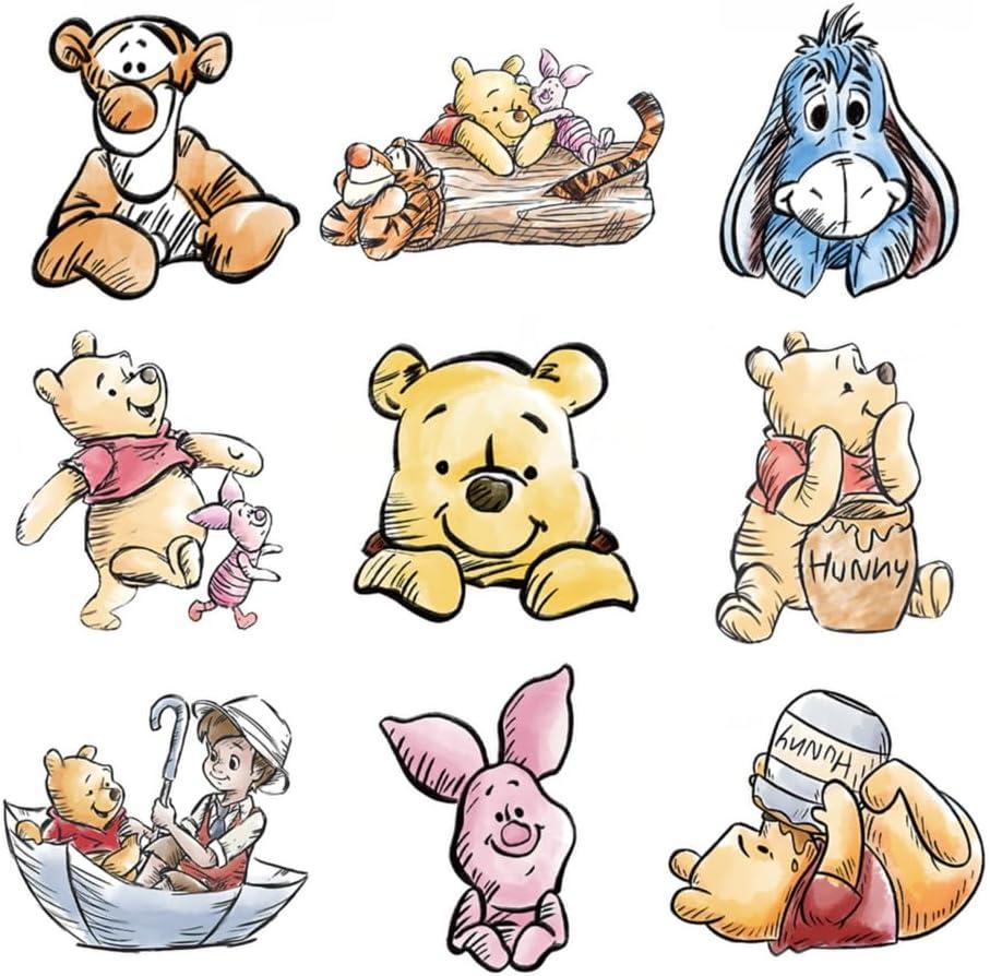 9PCS Large Cute Bear Party Supplies, 12 Inches Large Cute Bear Cutouts with Stand for Baby Shower Decorations Cardboard Cutout Prop Party Decor