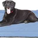 CHEERHUNTING Camping Dog Bed Pet Bed 40X32, Outdoor, Waterproof, Washable, Water-Resist, Large, Durable, Portable Travel Pet Mat (40in, Blue)