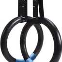 PACEARTH Gymnastic Rings 1100lbs Capacity with 14.76ft Adjustable Buckle Straps Pull Up Exercise Rings Non-Slip Rings for Home Gym Full Body Workout